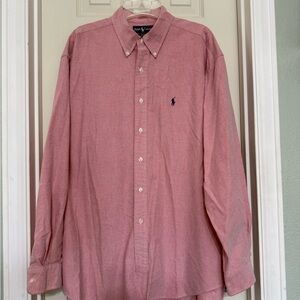 Ralph Lauren Blue Label Blake 100% Cotton Men's Redish Button-Down Shirt XL